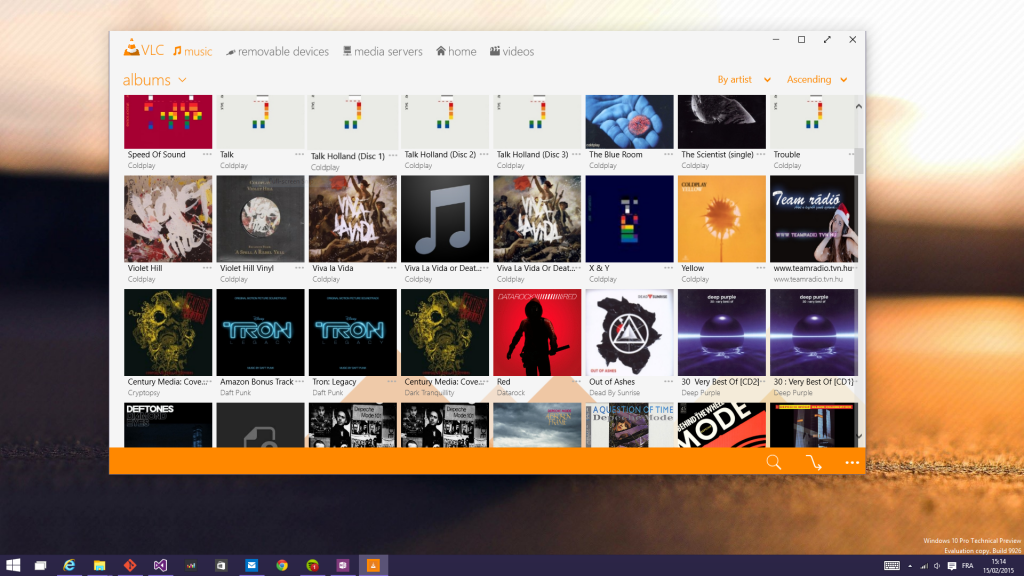 VLC for Windows 8.1 with some nice W10 improvements